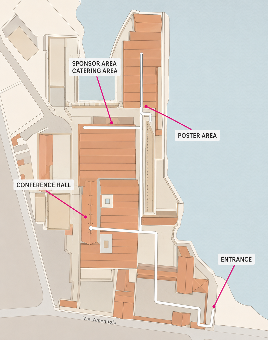 Map of the conference venue, Ex Stabilimento Florio